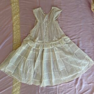 Ethereal Victorian, Prettiest White Vintage Lace Long Children's Dress